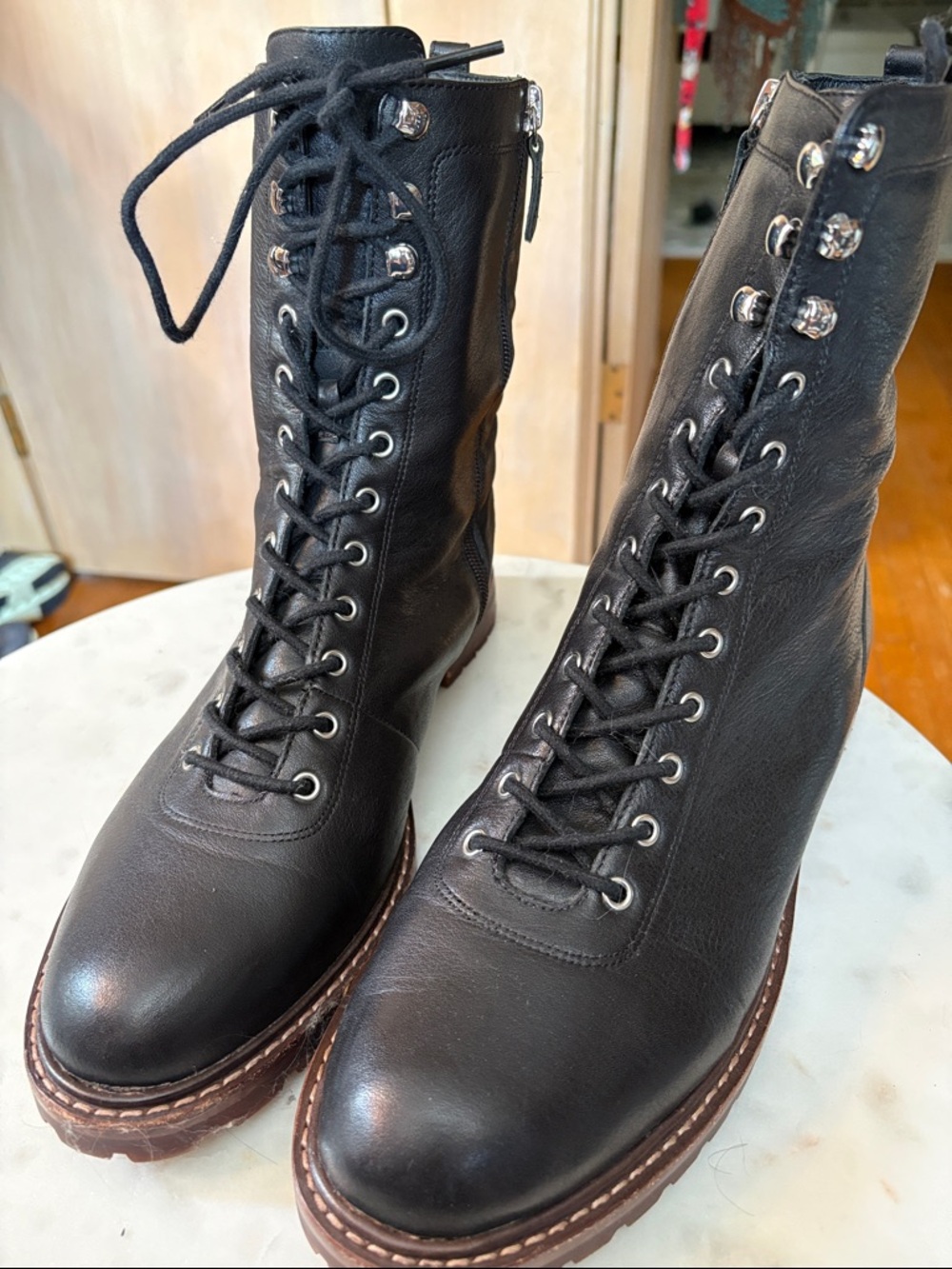 J. Crew lace up combat boots